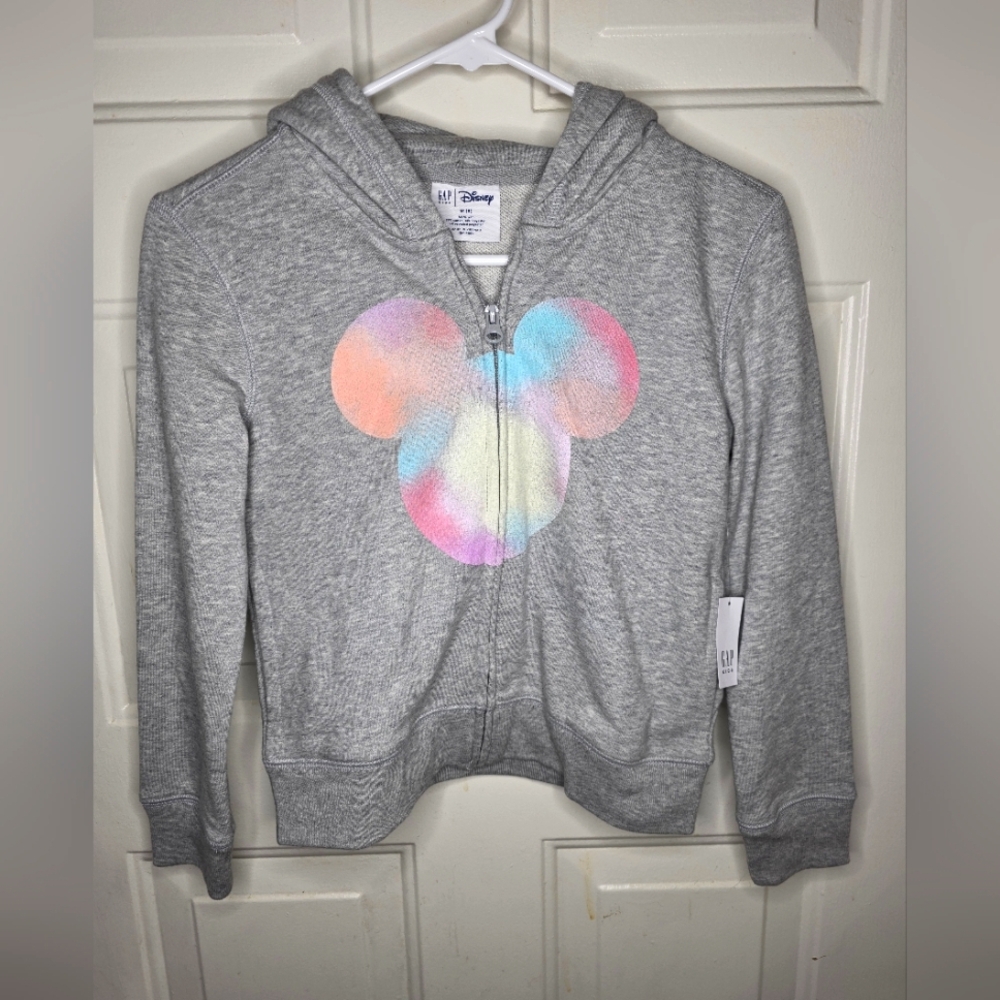 Gap Disney Kids Gray Hoodie with Colorful Mickey Design‎ Size 8 (M)